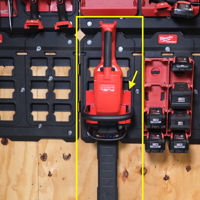 Milwaukee Hedge Trimmer 2726-20/3001-20 & 3033-20/3034 Packout Wall Mounts